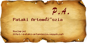 Pataki Artemíszia névjegykártya